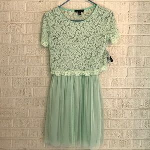 Pastel mint tulle/lace party dress